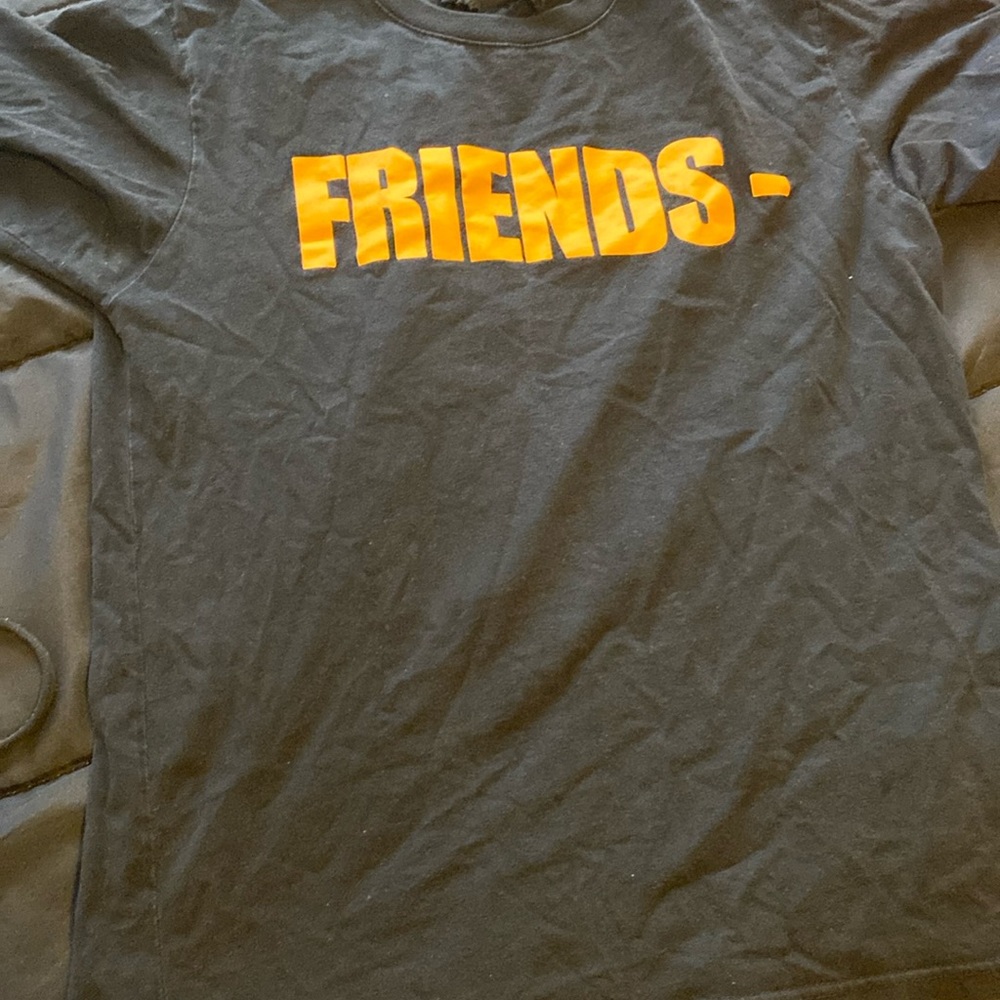 Black and yellow vlone shirt